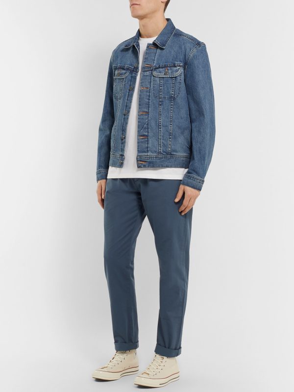 Navy Garment-Dyed Cotton-Twill Drawstring Trousers - OU Navy Garment-Dyed Cotton-Twill Drawstring Trousers - OU