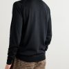 Slim-Fit Merino Wool Mock-Neck Sweater - BK Slim-Fit Merino Wool Mock-Neck Sweater - BK