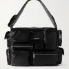 Superbusy Large Cracked-Leather Tote Bag