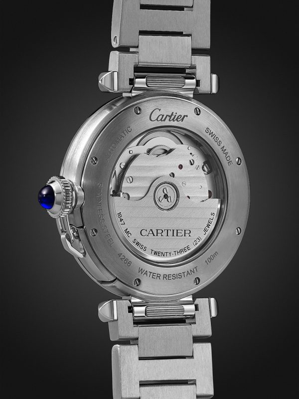 Pasha de Cartier Automatic 41mm Stainless Steel and Leather Watch, Ref. No. WSPA0038 - BK Pasha de Cartier Automatic 41mm Stainless Steel and Leather Watch, Ref. No. WSPA0038 - BK