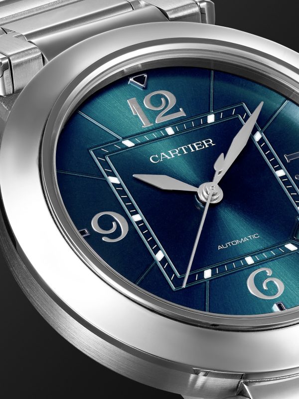 Pasha de Cartier Automatic 41mm Stainless Steel and Leather Watch, Ref. No. WSPA0038 - CU Pasha de Cartier Automatic 41mm Stainless Steel and Leather Watch, Ref. No. WSPA0038 - CU