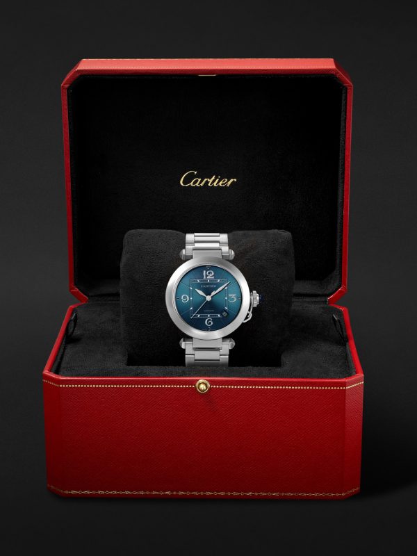 Pasha de Cartier Automatic 41mm Stainless Steel and Leather Watch, Ref. No. WSPA0038 - E3 Pasha de Cartier Automatic 41mm Stainless Steel and Leather Watch, Ref. No. WSPA0038 - E3
