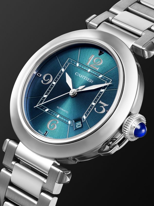 Pasha de Cartier Automatic 41mm Stainless Steel and Leather Watch, Ref. No. WSPA0038 - FR Pasha de Cartier Automatic 41mm Stainless Steel and Leather Watch, Ref. No. WSPA0038 - FR
