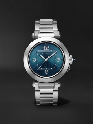 Pasha de Cartier Automatic 41mm Stainless Steel and Leather Watch, Ref. No. WSPA0038
