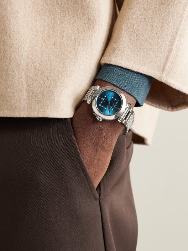 Pasha de Cartier Automatic 41mm Stainless Steel and Leather Watch, Ref. No. WSPA0038 - OU Pasha de Cartier Automatic 41mm Stainless Steel and Leather Watch, Ref. No. WSPA0038 - OU