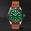 Divers Sixty-Five Date Automatic 42mm Stainless Steel and Leather Watch, Ref. No. 01 733 7720 4057-07 5 21 45
