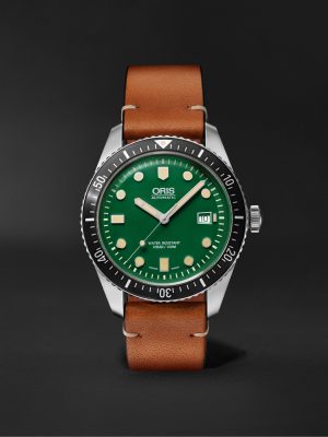 Divers Sixty-Five Date Automatic 42mm Stainless Steel and Leather Watch, Ref. No. 01 733 7720 4057-07 5 21 45 Divers Sixty-Five Date Automatic 42mm Stainless Steel and Leather Watch, Ref. No. 01 733 7720 4057-07 5 21 45
