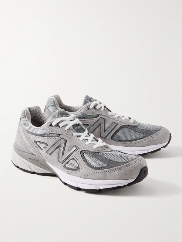 990v4 Suede and Mesh Sneakers - FR 990v4 Suede and Mesh Sneakers - FR