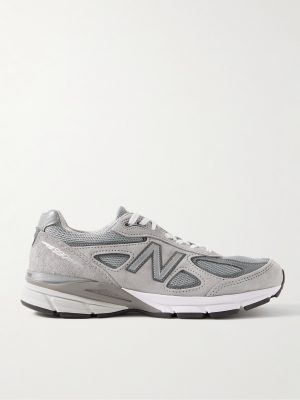 990v4 Suede and Mesh Sneakers