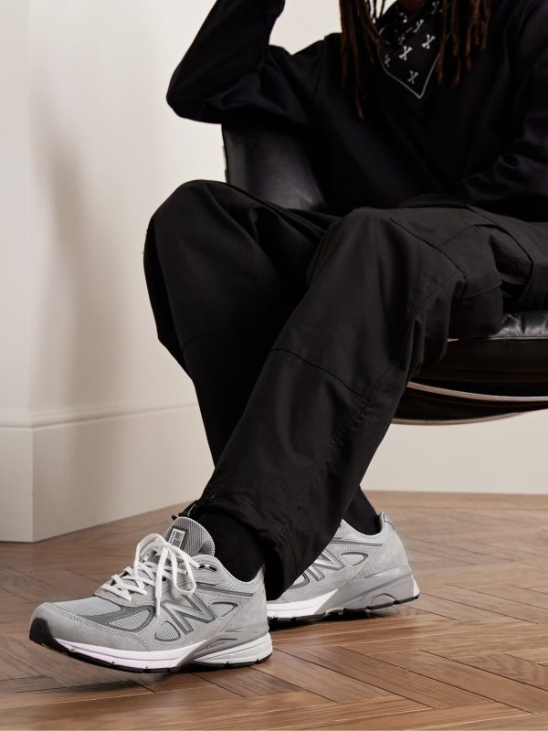 990v4 Suede and Mesh Sneakers - OU 990v4 Suede and Mesh Sneakers - OU