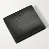 Makore Scritto Venezia Leather Billfold Wallet - BK Makore Scritto Venezia Leather Billfold Wallet - BK