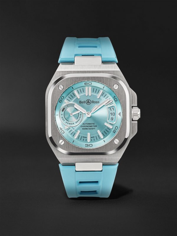 BR-X5 Automatic 41mm Steel and Rubber Watch, Ref. No. BRX5R-IB-ST/SRB
