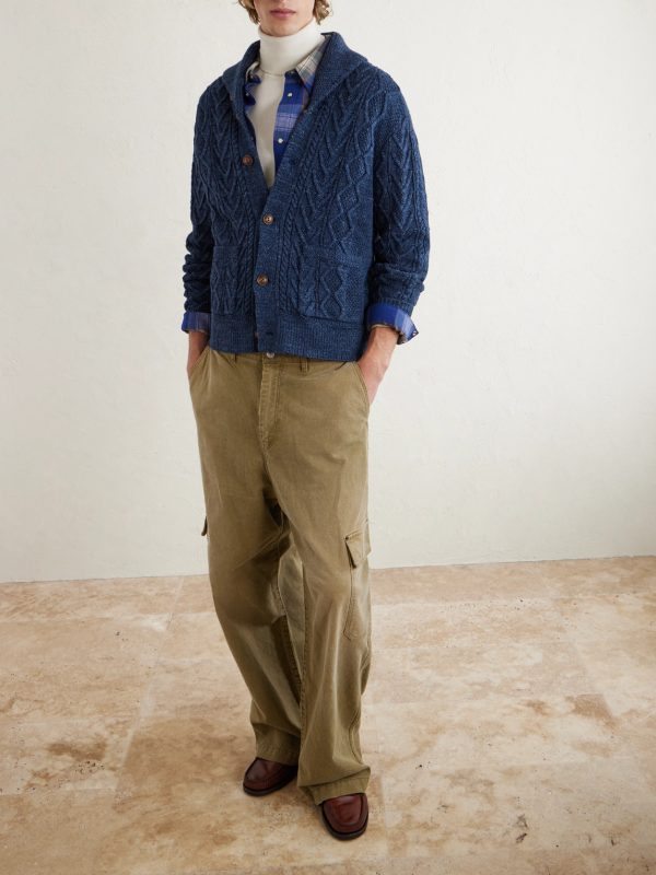 Cable-Knit Cotton Cardigan - OU Cable-Knit Cotton Cardigan - OU