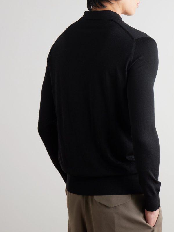 Wish® Virgin Wool Polo Shirt - BK Wish® Virgin Wool Polo Shirt - BK