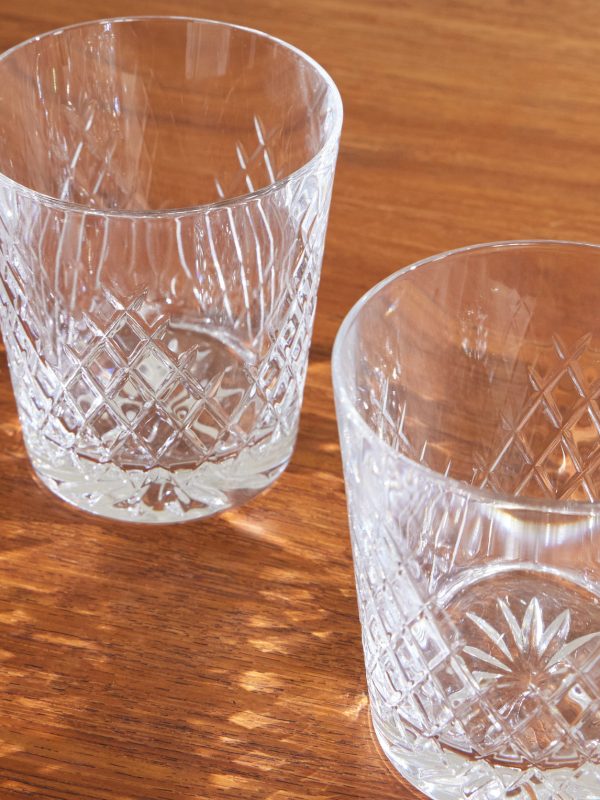 Barwell Set of Four Crystal Rocks Glasses - CU