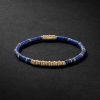 Gold Lapis Lazuli Heishi Beaded Bracelet Gold Lapis Lazuli Heishi Beaded Bracelet