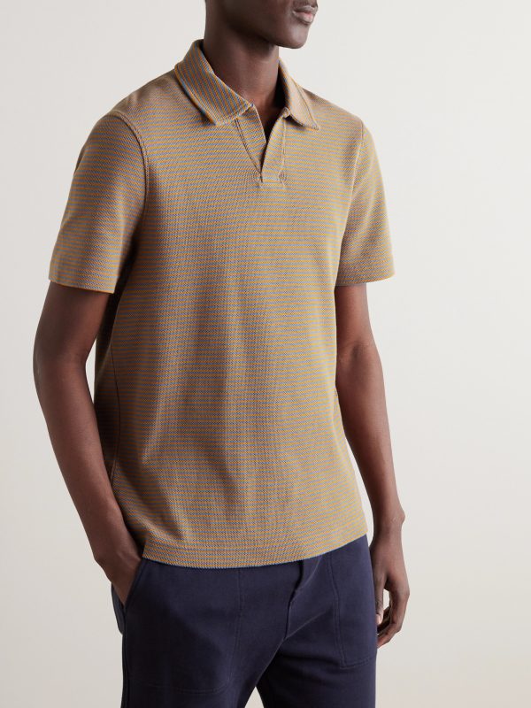 Striped Organic Cotton Polo Shirt - FR