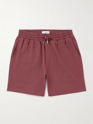 Straight-Leg Organic Cotton-Piqué Drawstring Shorts