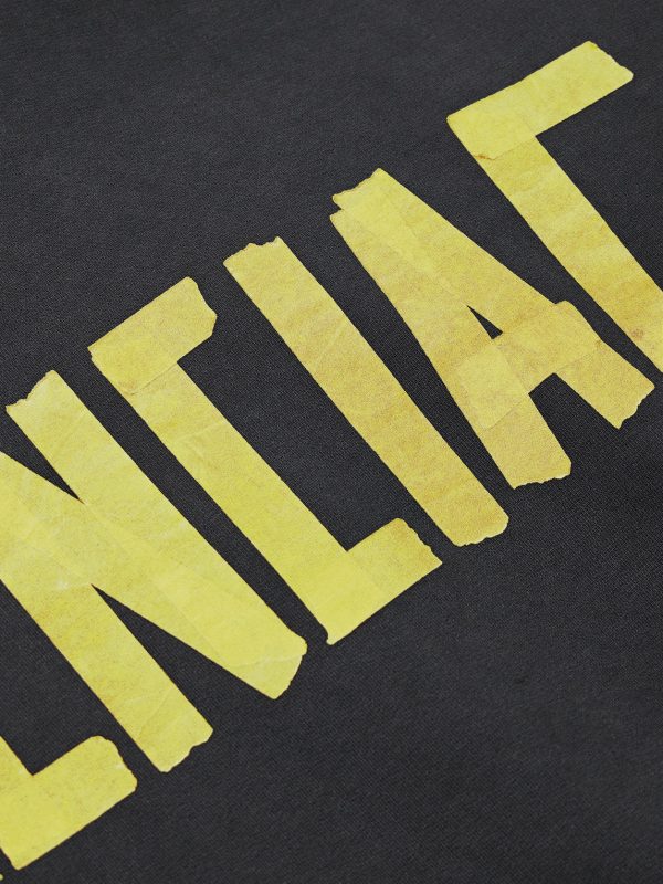 Tape Type Oversized Distressed Logo-Print Cotton-Jersey Hoodie - CU Tape Type Oversized Distressed Logo-Print Cotton-Jersey Hoodie - CU