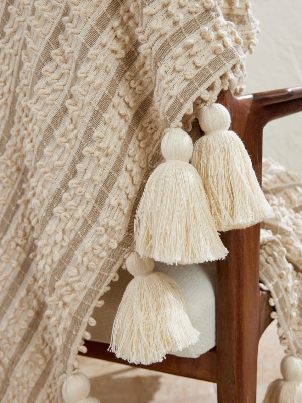 Cassia Tasseled Cotton Throw - CU Cassia Tasseled Cotton Throw - CU