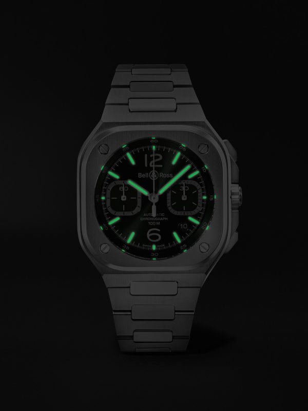 BR 05 Automatic Chronograph 42mm Stainless Steel Watch, Ref. No. BR05C-GN-ST/SST - E5 BR 05 Automatic Chronograph 42mm Stainless Steel Watch, Ref. No. BR05C-GN-ST/SST - E5