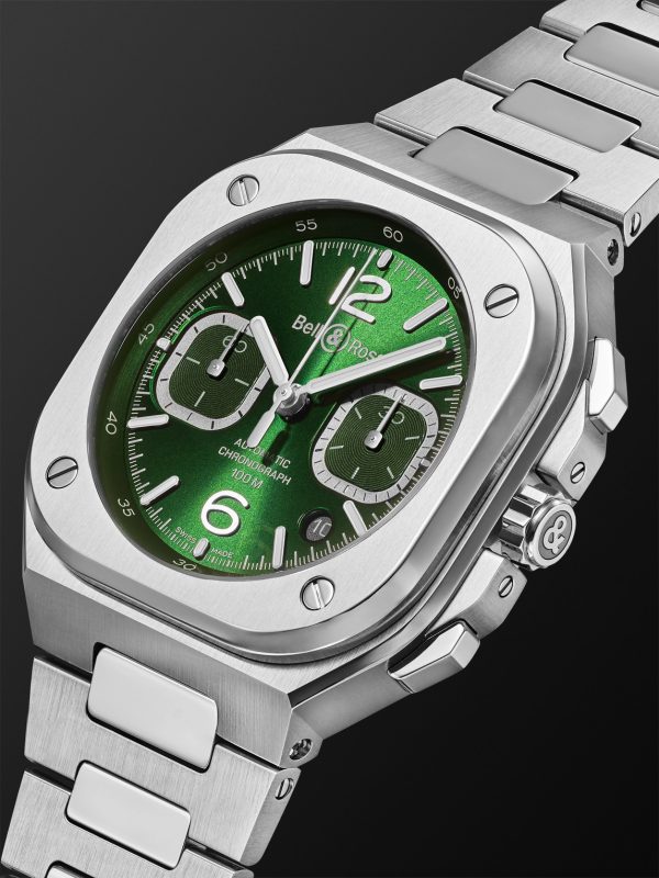 BR 05 Automatic Chronograph 42mm Stainless Steel Watch, Ref. No. BR05C-GN-ST/SST - FR BR 05 Automatic Chronograph 42mm Stainless Steel Watch, Ref. No. BR05C-GN-ST/SST - FR