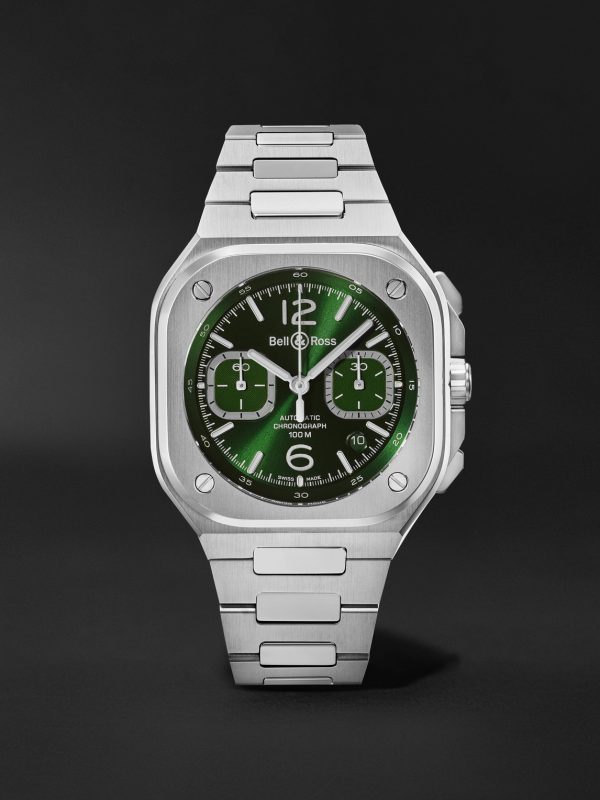 BR 05 Automatic Chronograph 42mm Stainless Steel Watch, Ref. No. BR05C-GN-ST/SST BR 05 Automatic Chronograph 42mm Stainless Steel Watch, Ref. No. BR05C-GN-ST/SST