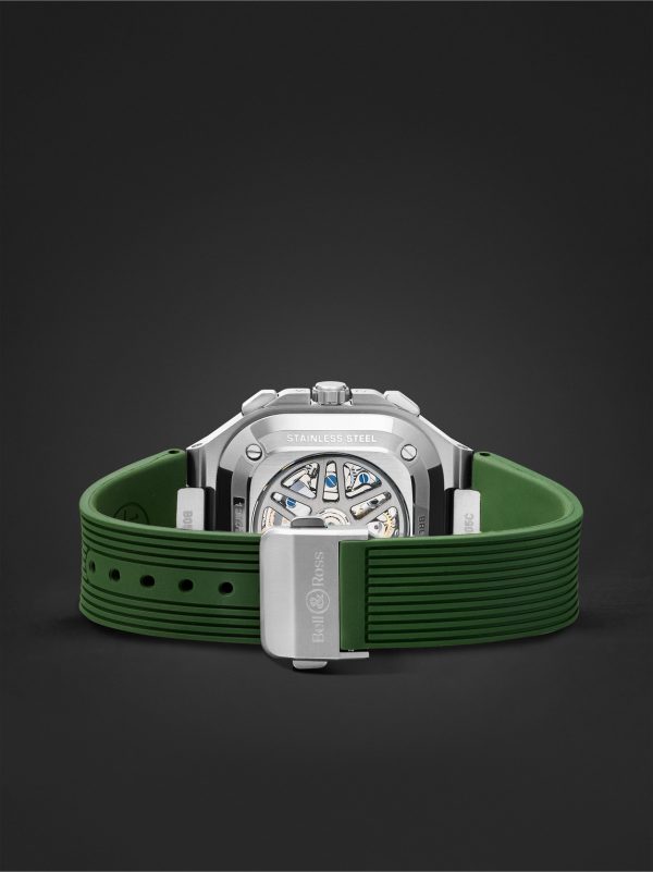 BR 05 Automatic Chronograph 42mm Stainless Steel and Rubber Watch, Ref. No. BR05C-GN-ST/SRB - E2 BR 05 Automatic Chronograph 42mm Stainless Steel and Rubber Watch, Ref. No. BR05C-GN-ST/SRB - E2