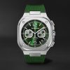 BR 05 Automatic Chronograph 42mm Stainless Steel and Rubber Watch, Ref. No. BR05C-GN-ST/SRB BR 05 Automatic Chronograph 42mm Stainless Steel and Rubber Watch, Ref. No. BR05C-GN-ST/SRB