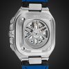 BR 05 Alpine Automatic Chronograph 42mm Stainless Steel and Leather Watch, Ref. No. BR05C-A523-ST/SCA - BK