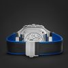 BR 05 Alpine Automatic Chronograph 42mm Stainless Steel and Leather Watch, Ref. No. BR05C-A523-ST/SCA - E2