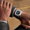 BR 05 Alpine Automatic Chronograph 42mm Stainless Steel and Leather Watch, Ref. No. BR05C-A523-ST/SCA - OU