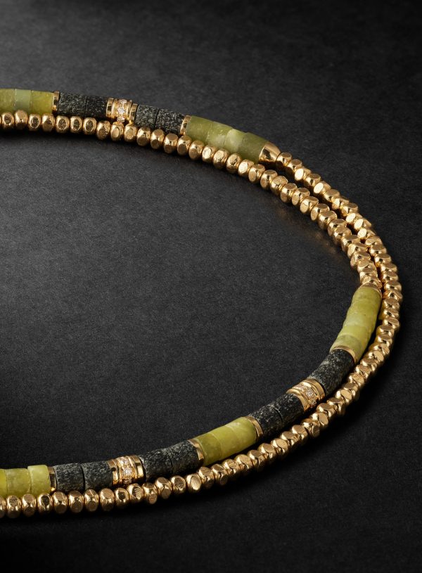 Creosote Gold, Lapis Lazuli and Diamond Wrap Bracelet - CU