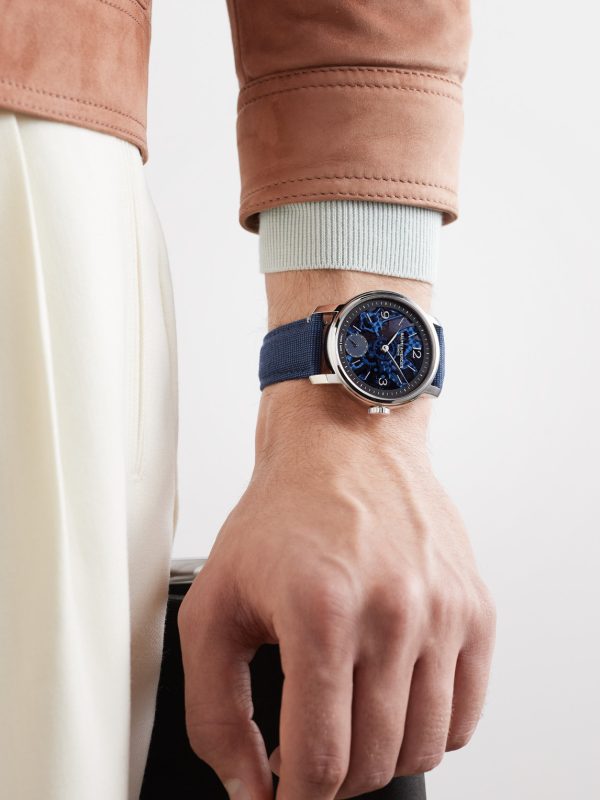 Classima Hand-Wound Skeleton 42mm Stainless Steel and Alligator Watch, Ref. No. 10735 - OU Classima Hand-Wound Skeleton 42mm Stainless Steel and Alligator Watch, Ref. No. 10735 - OU