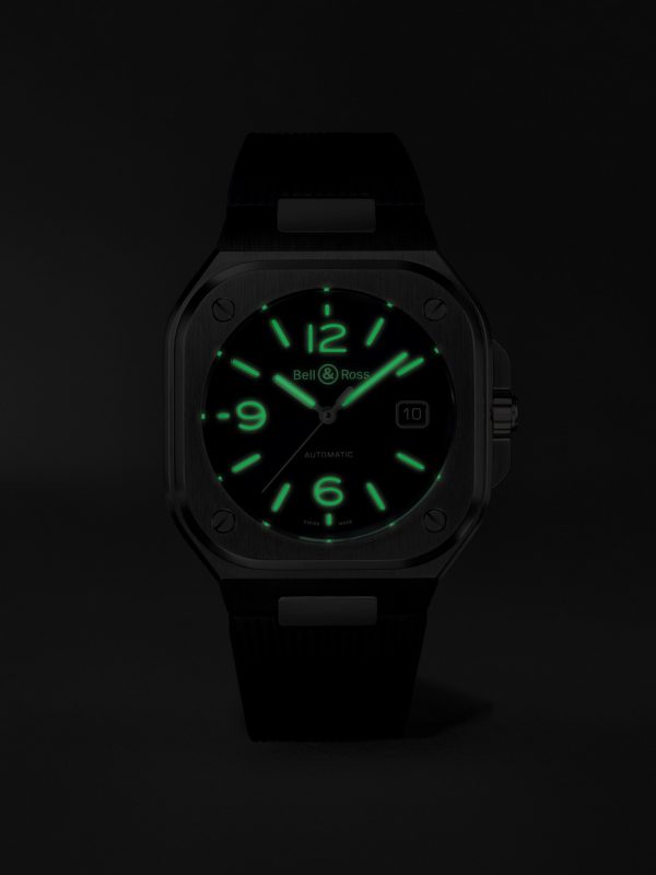 BR 05 Blue Steel Automatic 40mm Stainless Steel Watch, Ref. No. BR05A-BLU-ST/SRB - E5 BR 05 Blue Steel Automatic 40mm Stainless Steel Watch, Ref. No. BR05A-BLU-ST/SRB - E5