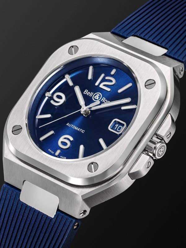 BR 05 Blue Steel Automatic 40mm Stainless Steel Watch, Ref. No. BR05A-BLU-ST/SRB - FR BR 05 Blue Steel Automatic 40mm Stainless Steel Watch, Ref. No. BR05A-BLU-ST/SRB - FR