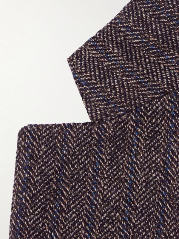 Torino Pinstripe Herringbone Cashmere-Tweed Blazer - E1 Torino Pinstripe Herringbone Cashmere-Tweed Blazer - E1