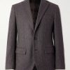 Torino Pinstripe Herringbone Cashmere-Tweed Blazer Torino Pinstripe Herringbone Cashmere-Tweed Blazer