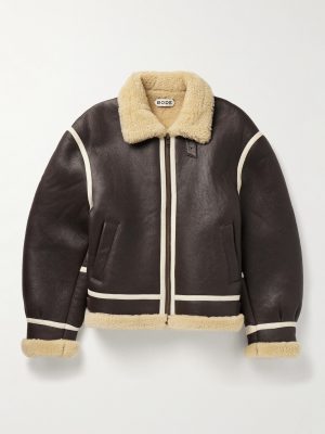 Leather-Trimmed Shearling Jacket Leather-Trimmed Shearling Jacket