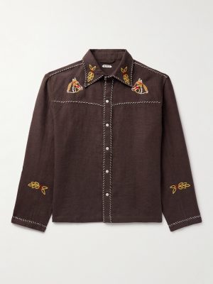 Show Pony Embroidered Linen Shirt Show Pony Embroidered Linen Shirt