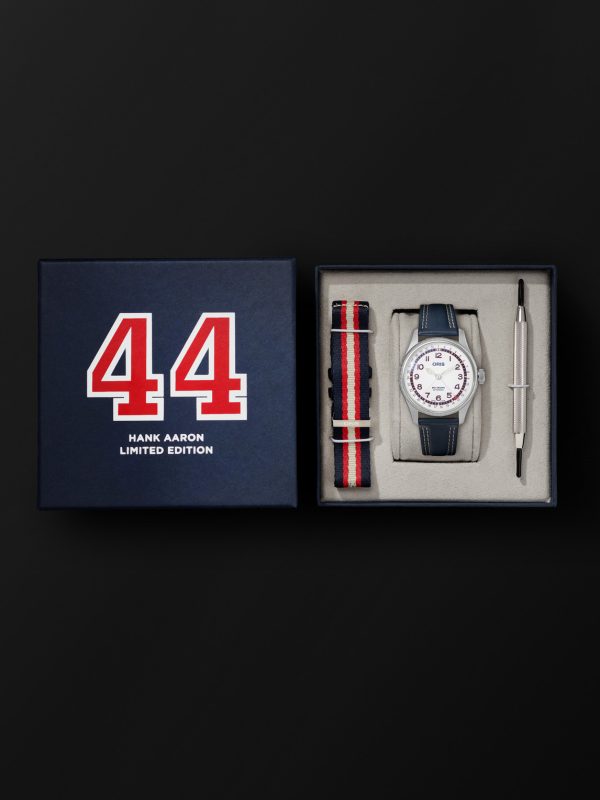 Hank Aaron Limited Edition Automatic 40mm Stainless Steel and Leather Watch, Ref. No. 01 754 7785 4081-Set - E3 Hank Aaron Limited Edition Automatic 40mm Stainless Steel and Leather Watch, Ref. No. 01 754 7785 4081-Set - E3