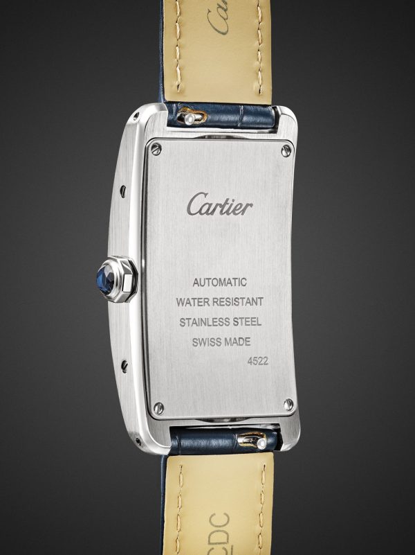 Tank Américaine Automatic 44.4mm Stainless Steel and Alligator Watch, Ref. No. WSTA0083 - BK Tank Américaine Automatic 44.4mm Stainless Steel and Alligator Watch, Ref. No. WSTA0083 - BK