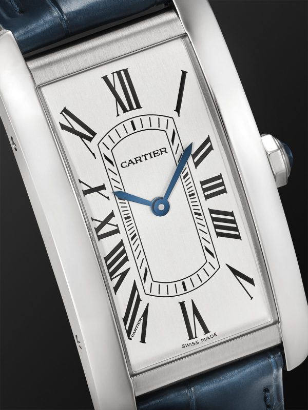 Tank Américaine Automatic 44.4mm Stainless Steel and Alligator Watch, Ref. No. WSTA0083 - CU Tank Américaine Automatic 44.4mm Stainless Steel and Alligator Watch, Ref. No. WSTA0083 - CU