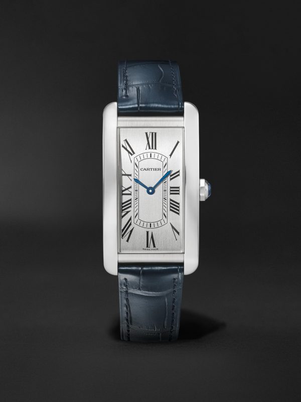 Tank Américaine Automatic 44.4mm Stainless Steel and Alligator Watch, Ref. No. WSTA0083 Tank Américaine Automatic 44.4mm Stainless Steel and Alligator Watch, Ref. No. WSTA0083