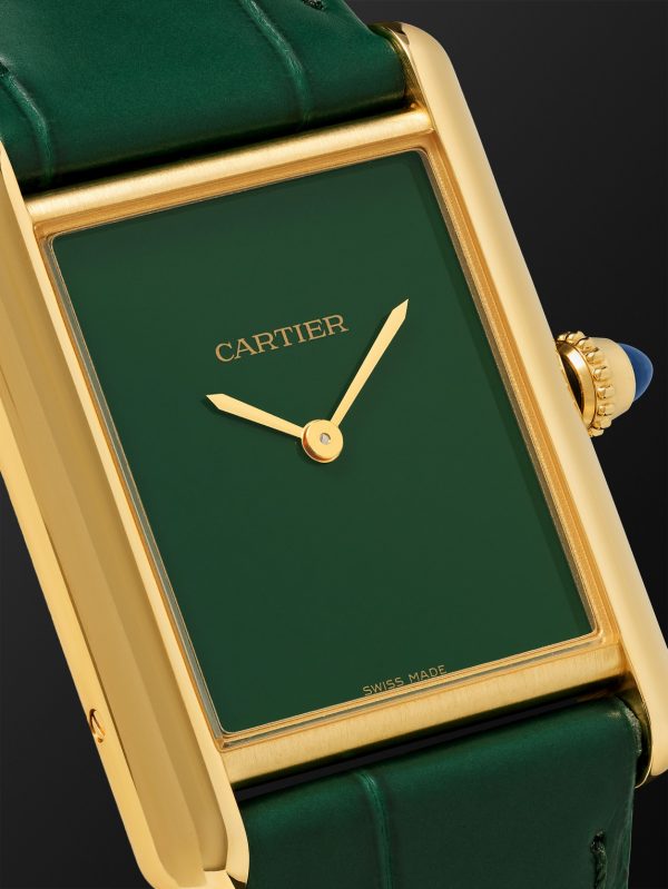 Tank Louis Cartier Hand-Wound 25.5mm 18-Karat Gold and Alligator Watch, Ref. No. WGTA0191 - CU Tank Louis Cartier Hand-Wound 25.5mm 18-Karat Gold and Alligator Watch, Ref. No. WGTA0191 - CU