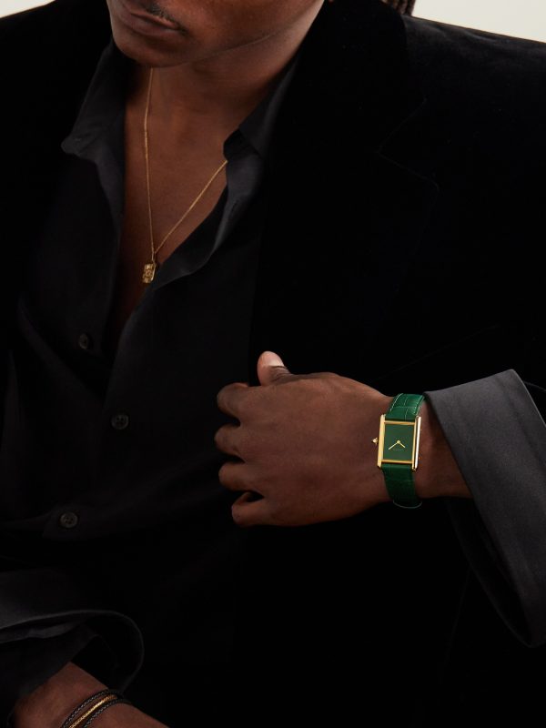 Tank Louis Cartier Hand-Wound 25.5mm 18-Karat Gold and Alligator Watch, Ref. No. WGTA0191 - OU Tank Louis Cartier Hand-Wound 25.5mm 18-Karat Gold and Alligator Watch, Ref. No. WGTA0191 - OU