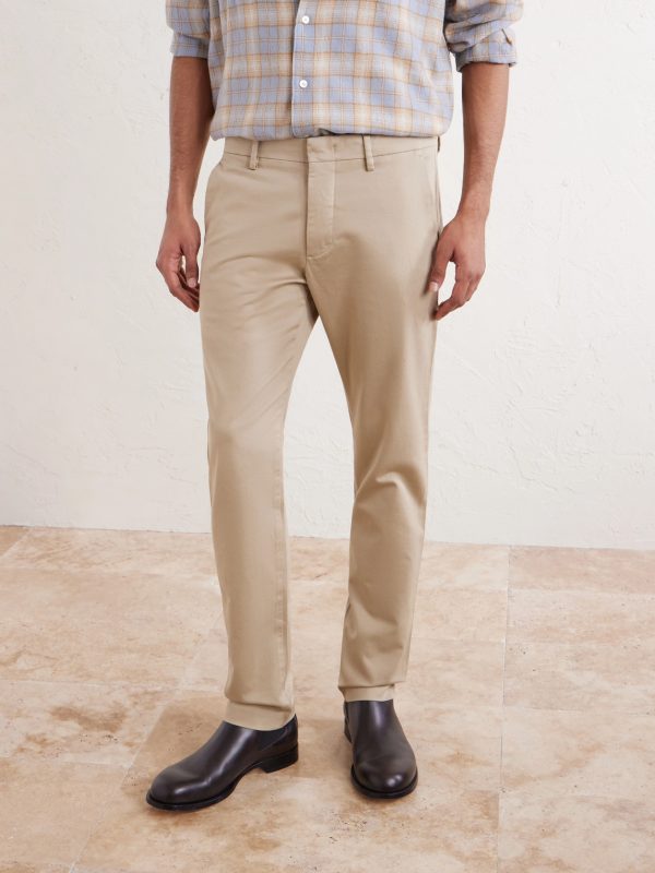 Theo 1420 Tapered Organic Cotton-Blend Twill Chinos - FR Theo 1420 Tapered Organic Cotton-Blend Twill Chinos - FR