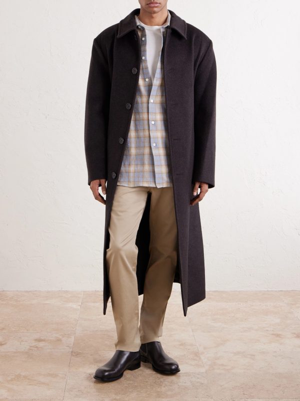 Theo 1420 Tapered Organic Cotton-Blend Twill Chinos - OU Theo 1420 Tapered Organic Cotton-Blend Twill Chinos - OU