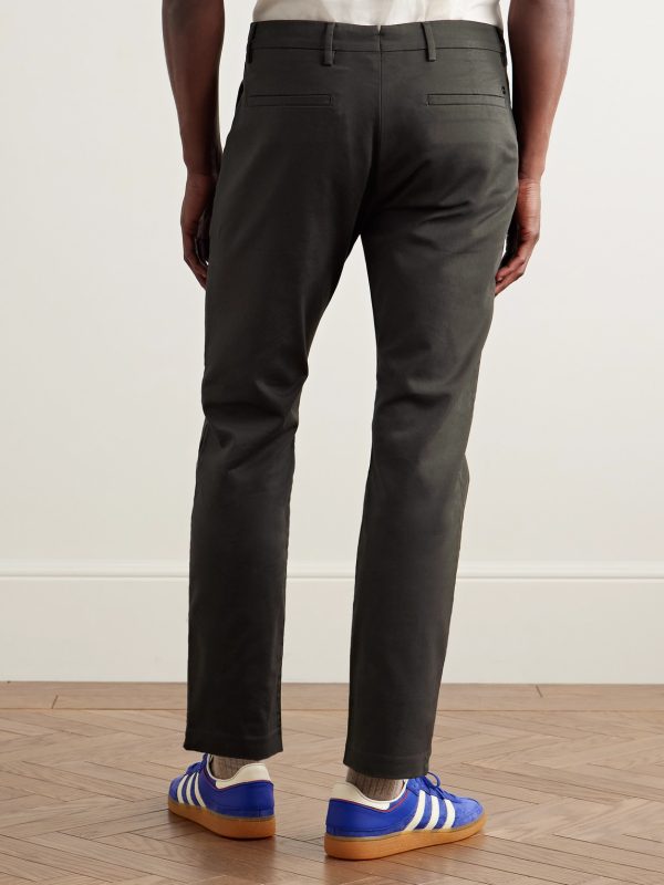 Theo 1420 Tapered Organic Cotton-Blend Twill Chinos - BK Theo 1420 Tapered Organic Cotton-Blend Twill Chinos - BK