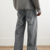 Straight-Leg Zip-Embellished Reflective Shell Trousers - BK Straight-Leg Zip-Embellished Reflective Shell Trousers - BK